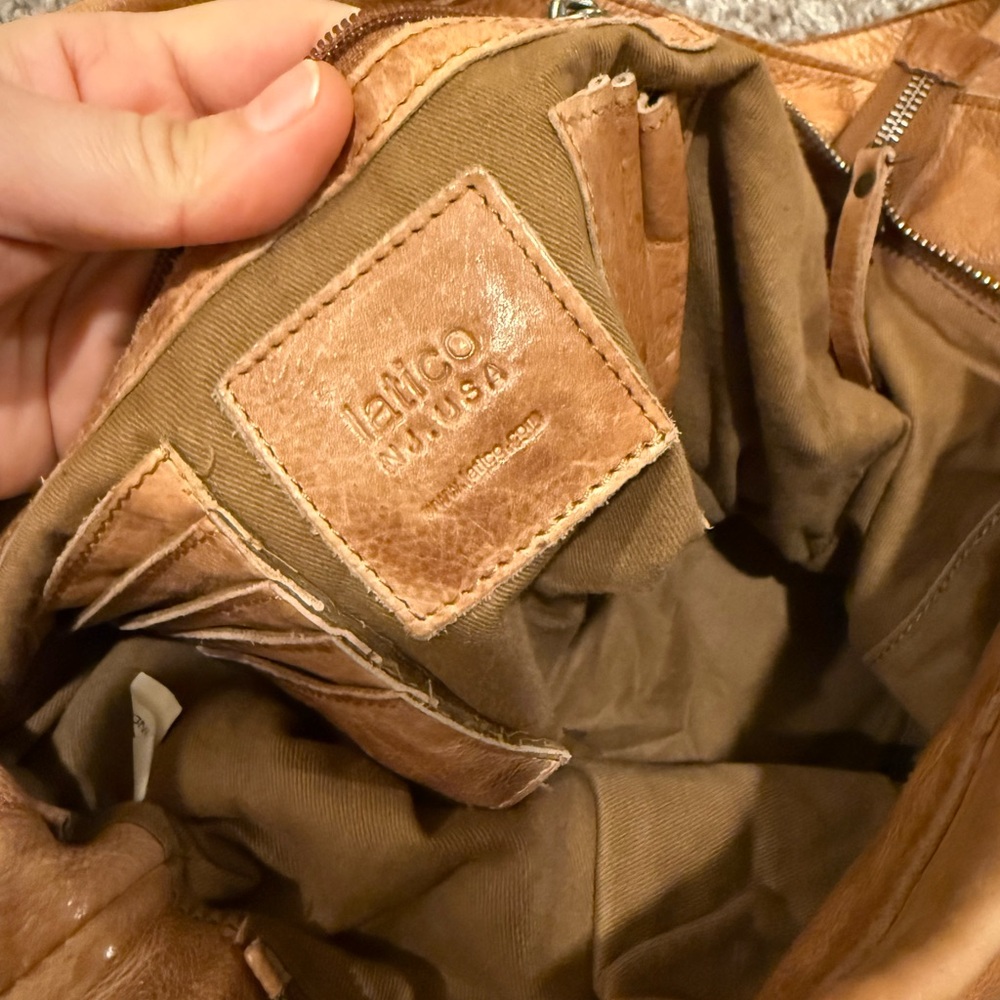 Latico Made in USA Genuine Leather  Crossbody Tote Bag - Picture 7 of 12